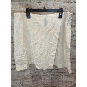 A New Day Women's Linen Blend Skort Size 12 White Side Zip New Skirt W Shorts